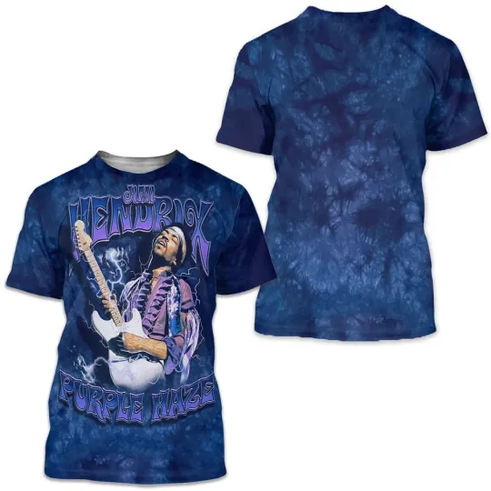Jimi Hendrix Hot Full Size Unisex 3D Tee For Fan