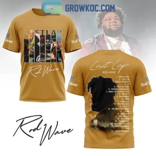 Rod Wave Last Lap Tracklist Turtle Race Apply Pressure 3D T-Shirt