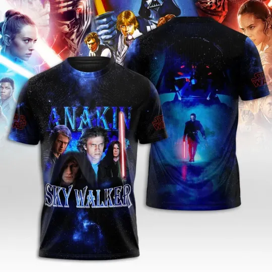Star Wars Anakin Sky Walker 2025 3D Printed T-Shirt Full Size