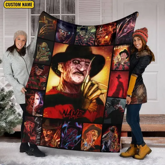 Personalized Freddy Krueger A Nightmare Halloween Blanket