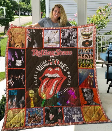 Discover The Rolling Stones Fleece Sherpa Blanket Gift for Fan