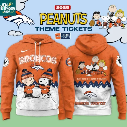 Discover Broncos Peanuts 2025-2026 Theme Tickets Snoop All Over Print 3D Hoodie