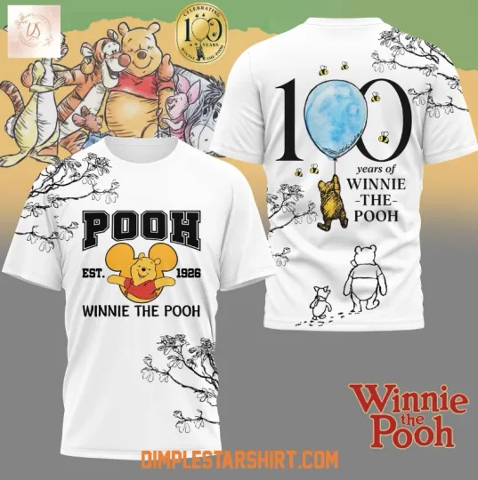 Winnie The 1Pooh 100 Years Anniversary 3D T-Shirt