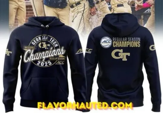 Discover Georgiaa Tech 2025 Acc Regular Season Champions 3D Hoodie