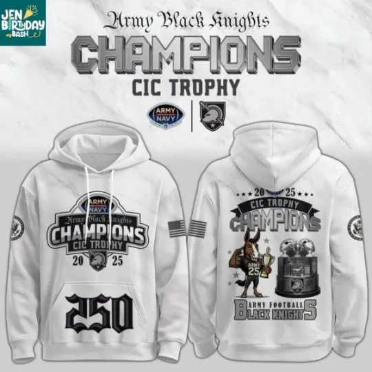 Discover HOT!!Army Black Champions 2025 Hoodie 3D