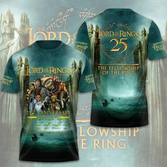 Discover The Lord of the Rings 25th Anniversary 2026 3D Shirt Gift For Fans S-5XL PP2704