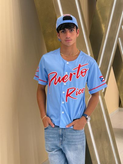 Discover Puerto Rico Sky Blue V26 Printed Baseball Jersey