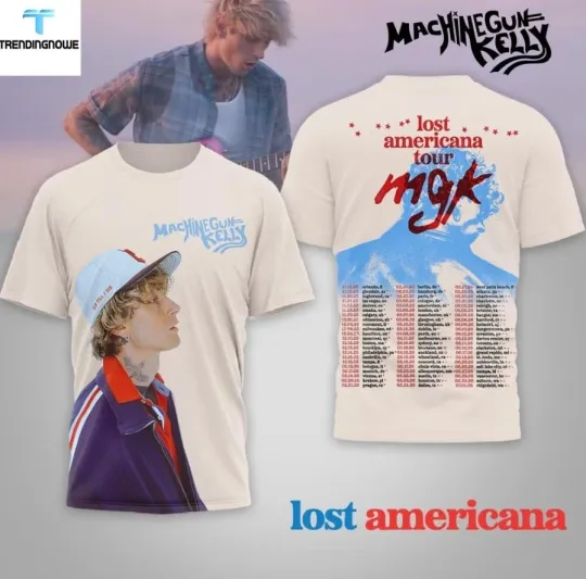 Machine Gun Kelly 2025 Lost Americana Tour 3D T-Shirt