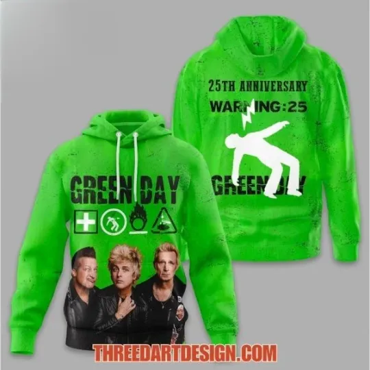 Green 25th Anniversary Hoodie 3D