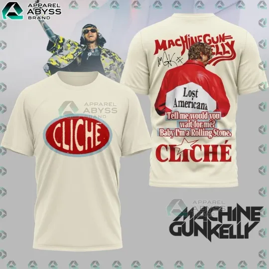 Discover Machine Gun Kelly Lost Americana AOP 3D T-Shirt