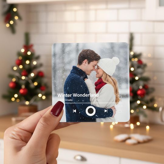 Discover Personalized Photo & Music Fridge Magnet,Play Whole Song Music Box,Music Magnets,Refrigerator Magnet,Valentine Gift,Music Gift,Kitchen Decor