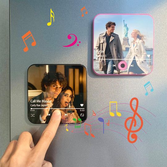 Discover Custom Music Photo Fridge Magnet: Personalized Song Gift
