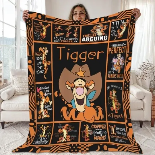 Discover Personalized Tigger Blanket Winnie The Pooh Tigger Blanket Pooh Bear Tigger