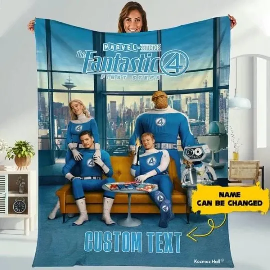 Fantastic Four Blanket, The Fantastic Four First Steps Blanket, MCU Reed