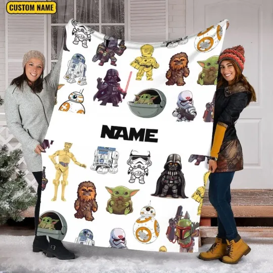 Discover Personalized Name Star Wars Blanket, Star Wars Blanket, Star Wars Gift Blanket