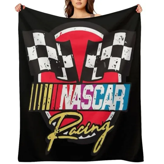 Discover Nascar Racing Fleece Blanket Gift for Her Gift For Him