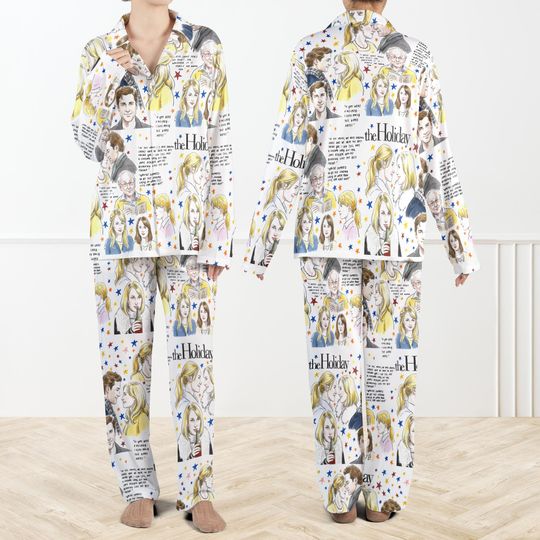 Discover Holiday Movie Christmas Pajama Set For Women And Kids, Christmas Rom Com PJs, Cute Winter Loungewear for Women, Holiday PJs Gift