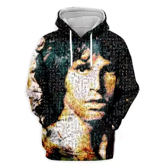 Discover Jim Morrison Big Face Graphic Rock Band Music All Over Print Hoodie 3D XS-6XL