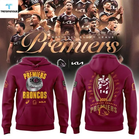 Brisbane Broncos National Rugby League Premiership Champions 2025 T-Shirt