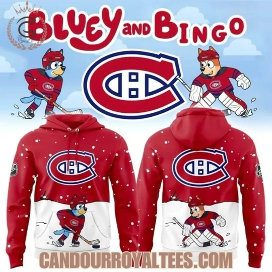 Montreal Canadien x BlueyDad And Bingo Hoodie All Sizes