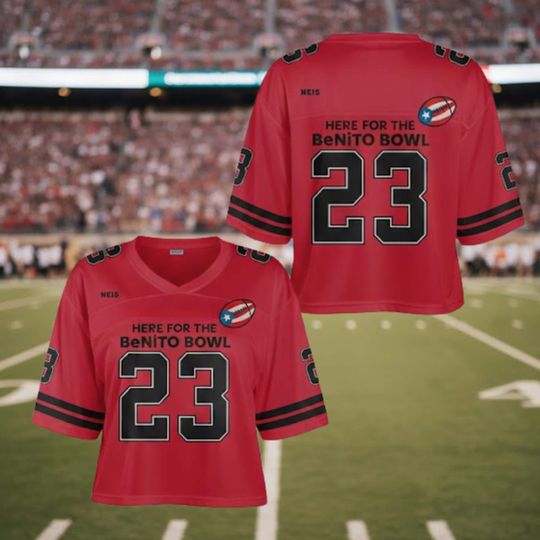 Benito Crop Top Jersey, Puerto Rican Football Jersey, Bowl 2026 Halftime Show Jersey, Football Bowl 2026 Fan Gift