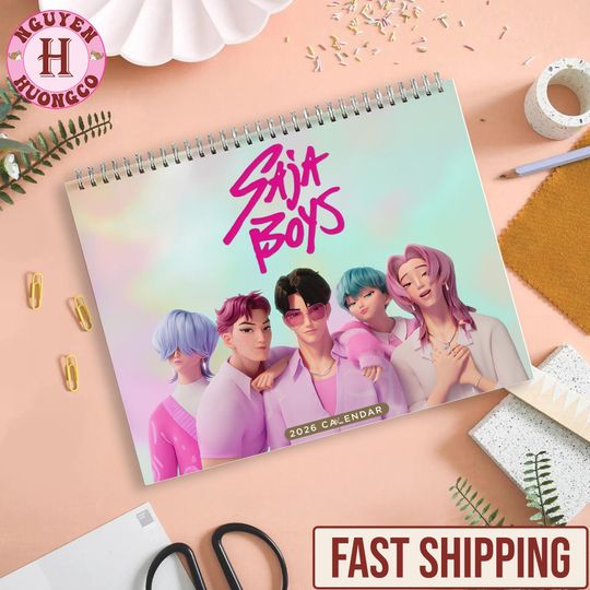 Kpop Demon Hunter Calendar 2026, Anime Kpop Art Wall Calendar, Huntrix Girls Gift, Kpop Fan Decor