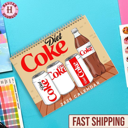 Discover Funny Diet Coke Calendar 2026, Diet Coke Lover Calendar, Soda Aesthetic Wall Calendar, Coke Lover Gift, Cute Soft Drink Calendar