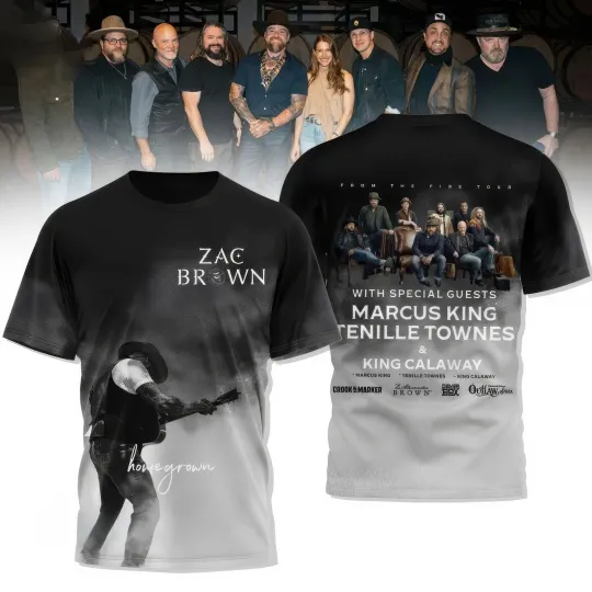 Discover Zac 1Brown Marcus King Tenille Townes Marcus King 3D T-Shirt Unisex S-5XL