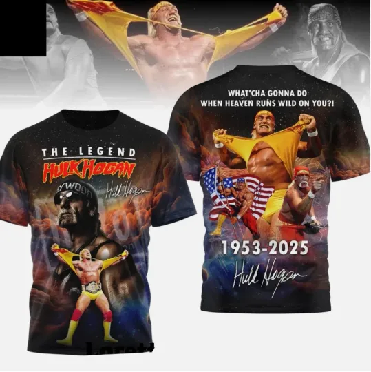 memory Hulk Hogan 3D SHIRT All sizes