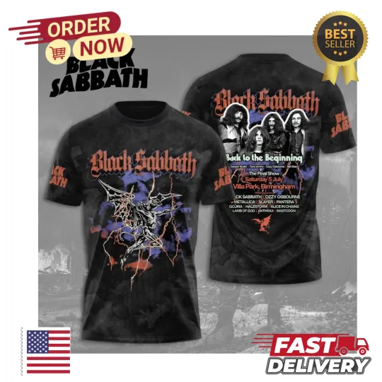 Discover SALE!!! BIack Sabbath Back To The Beginning 2025 Tour The Final Show 3D T-Shirt