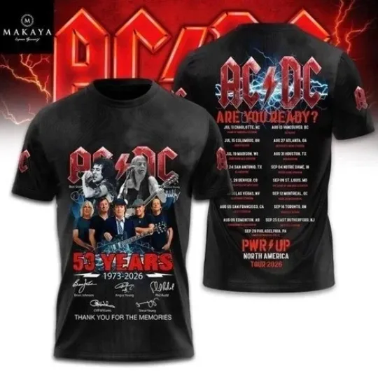 Discover 53 Years 1973-2026 North America Tour Are You Ready Tour 3D T-Shirt