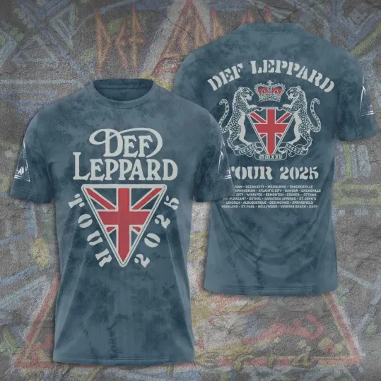 Def Leppard Rock Till You Drop Tour Till We Drop Tour 2025 AOP 3D T-Shirt