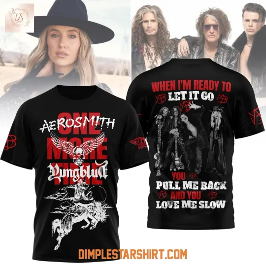Aerosmith & Yungblud One More Time 3D T-Shirt All Sizes