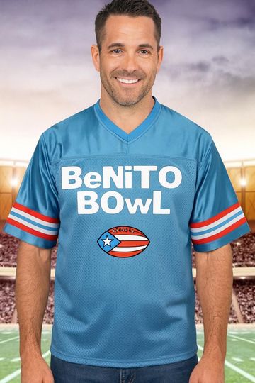 Benito Bowl Puerto Rico Football Jersey| Bad Bunny Super Bowl jersey Boricua Fan Game Day Jersey