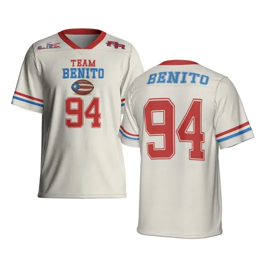 Discover Benito#94 Mesh Football Jersey , Puerto Rico Retro Jersey
