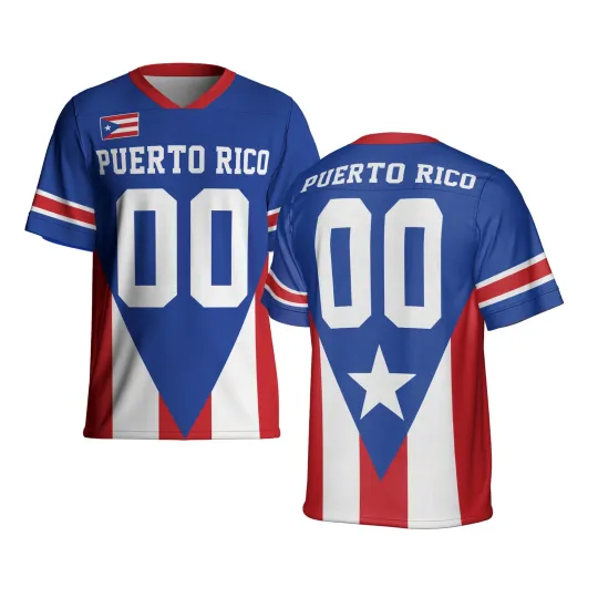 Personalized Puerto Rico Mesh Football Jersey