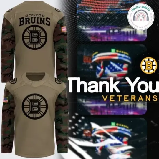 Discover Boston Bruin Military Appreciation Night Hockey Jersey