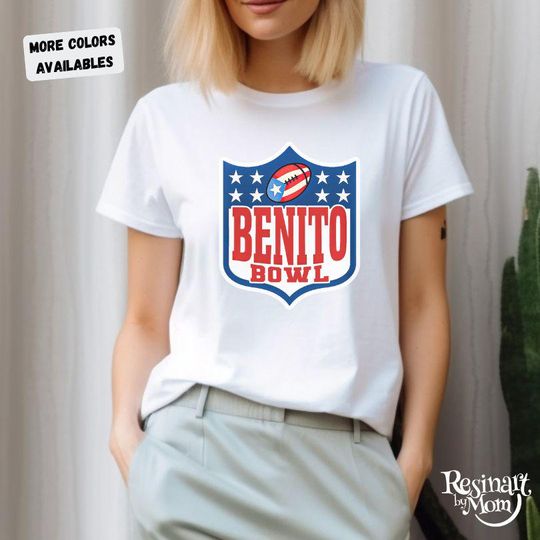 Discover Benito Bowl Football T-Shirt  Puerto Rico Game Day Tee