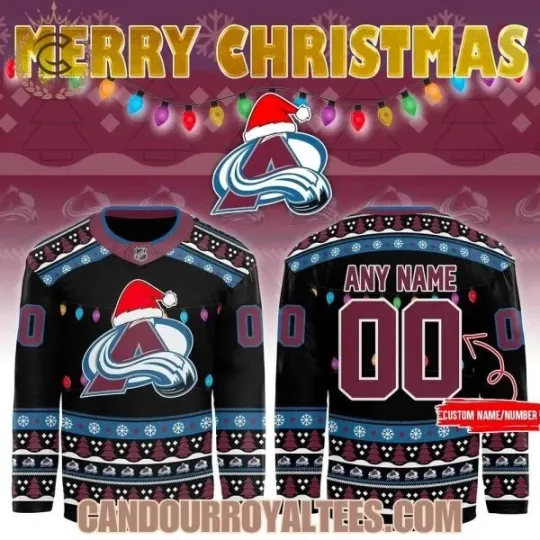 Discover Colorado 1Avalanche 2025 Merry Christmas Jersey