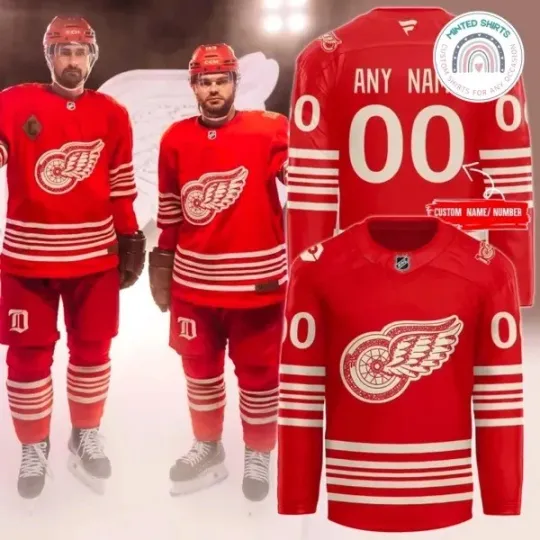 Discover Detroit Red Wing Hockeytown Hockey Jersey All Sizes
