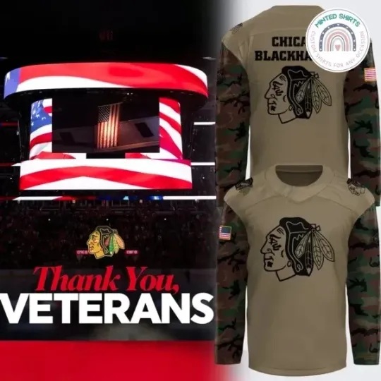 Chicago Blackhawk Military Appreciation Night Edition Hockey Jersey
