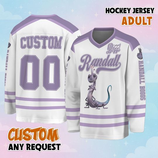 Discover Personalized Randall Boggs Hockey Jersey, Custom Disney Monsters Inc Shirt, Hockey Fan Lover Gift, Hockey Team Outfit