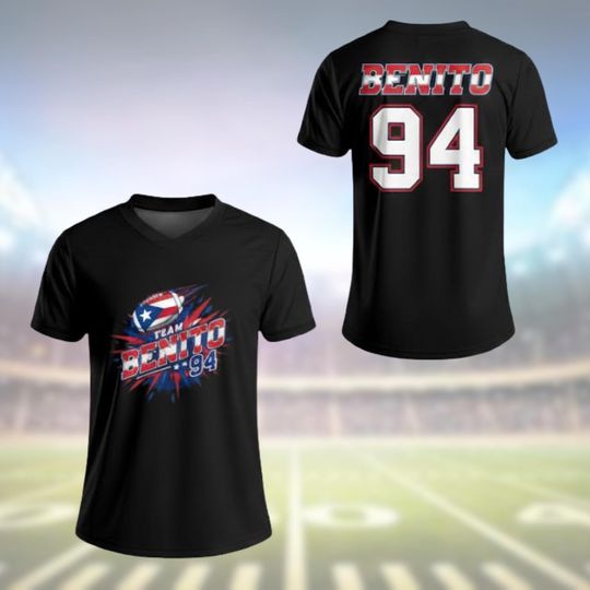 Discover Benito Football Jersey, Puerto Rican Football Jersey, Football Adult Jersey, Benito Bowl 2026 Halftime Show Football Jersey, Game Day Tee