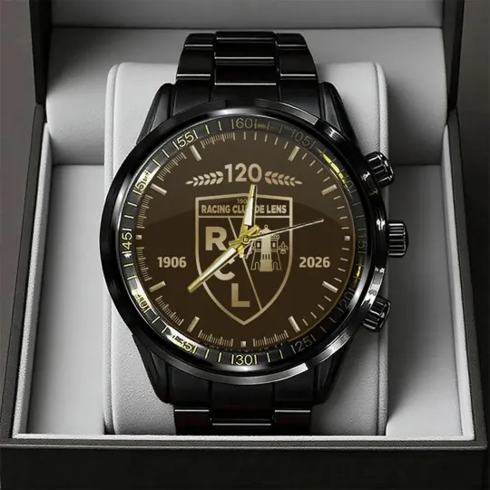 Discover RC Lens 120th Anniversary Black Stainless Steel Watch For Fans