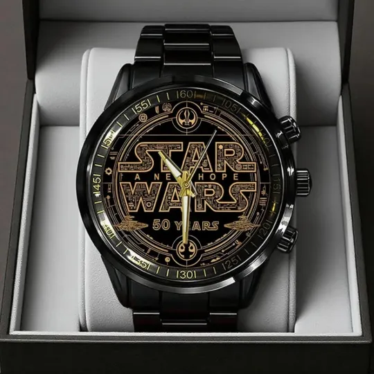 Discover Star Wars 50th Anniversary Black Stainless Steel Watch