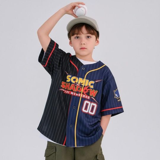 Discover Personalize Sonic And Shadow Matching, Custom Baseball Jersey, Sonic the Hedgehog Sports Tee, Gamer Gift Outfit