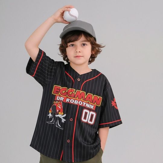 Discover Personalize Sonic Eggman Dr Robotnik, Custom Baseball Jersey, Sonic the Hedgehog Sports Tee, Gamer Gift Outfit