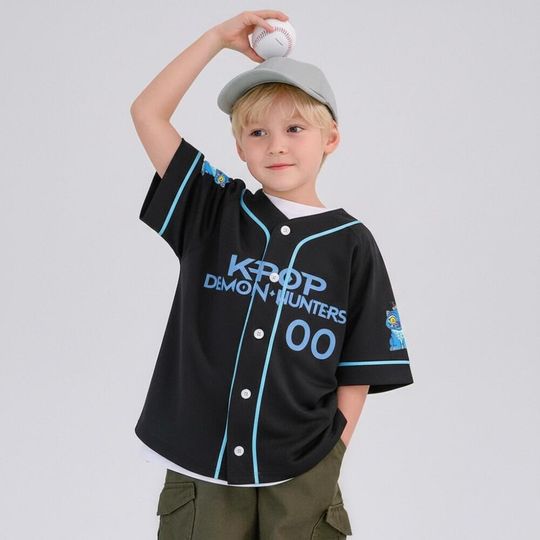 Personalize KDM Tiger Black Baseball Jersey, Custom Huntrix Girls Baseball, Mira Rumi Joey Shirt, Gift For Kpop Fan, Kpop Movie