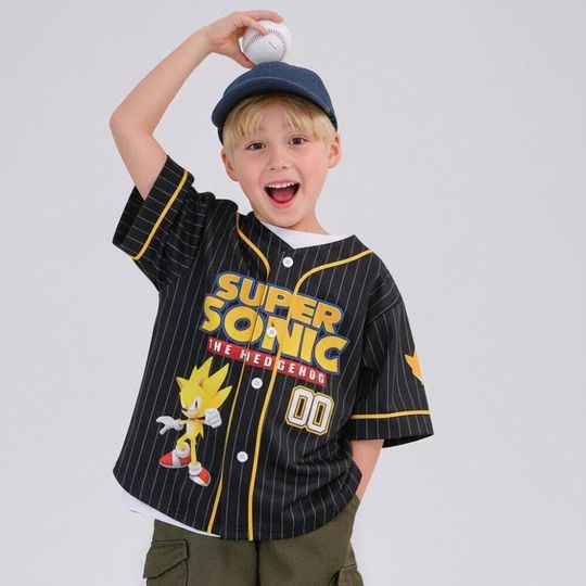 Discover Personalize Super Sonic The Hedgehog, Custom Baseball, Sonic the Hedgehog Sports Tee, Gamer Gift Outfit