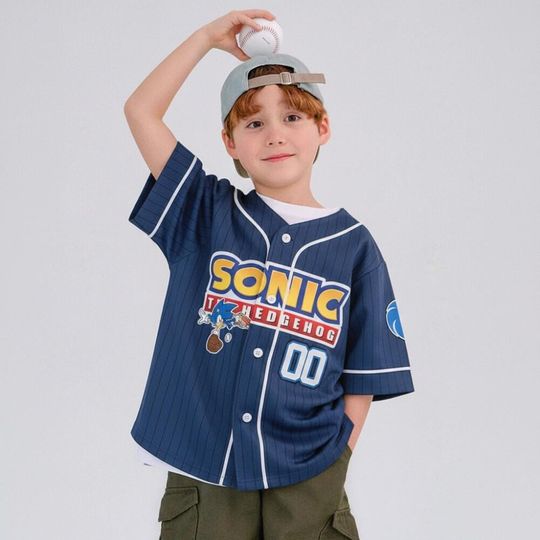 Discover Personalize Sonic Play Baseball Jersey, Custom Baseball, Sonic the Hedgehog Sports Tee, Gamer Gift Outfit